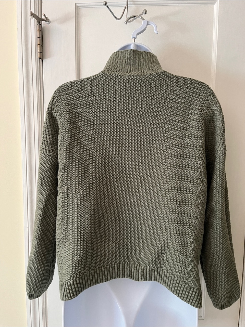 Poetry Organic Cotton Green Button Sweater Work Casual Beach - Picture 4 of 13